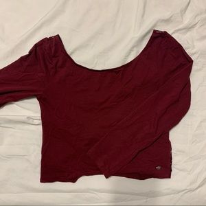 American Eagle Long Sleeve Lace Crop Top